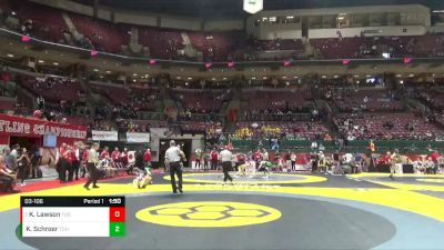 D3-106 lbs Quarterfinal - Kaden Lawson, Tuslaw vs Kyle Schroer, Troy Christian