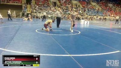 138 lbs Quarterfinals (8 Team) - Jetton Wadeson, E1-West Fargo Sheyenne vs Evan Berg, W4-Minot