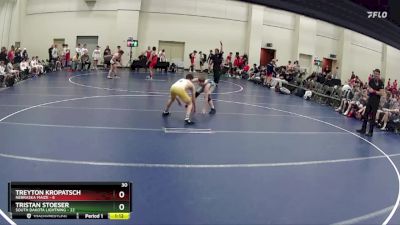 125 lbs Semis & 1st Wrestleback (8 Team) - Tristan Stoeser, South Dakota Lightning vs Treyton Kropatsch, Nebraska Maize