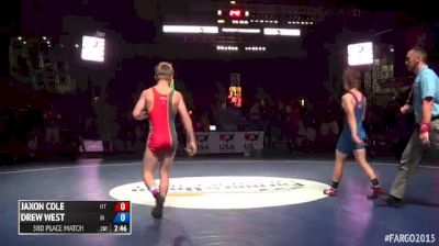 113 3rd Place Match Drew West (Iowa) vs. Jaxon Cole (Utah)