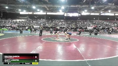 120 lbs Cons. Round 6 - Dusty Longtin, Tri-Valley vs Maliyah Garcia, New Plymouth