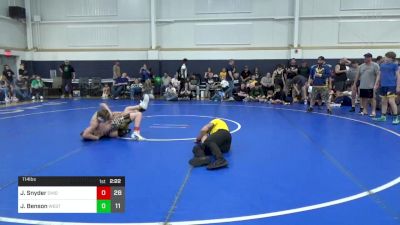 114 lbs Pools - Jack Snyder, Ohio Gold 24K vs Jude Benson, West Virginia Wild