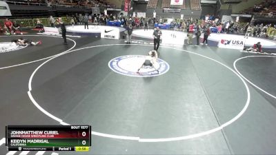 82 lbs Cons. Round 5 - Keidyn Madrigal, California vs JohnMatthew Curiel, Savage House Wrestling Club