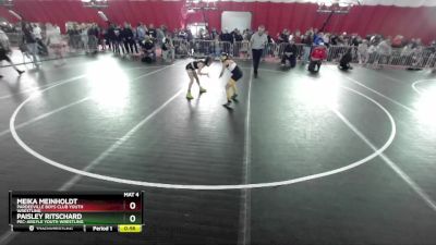 75 lbs Round 5 - Paisley Ritschard, Pec-Argyle Youth Wrestling vs Meika Meinholdt, Pardeeville Boys Club Youth Wrestling