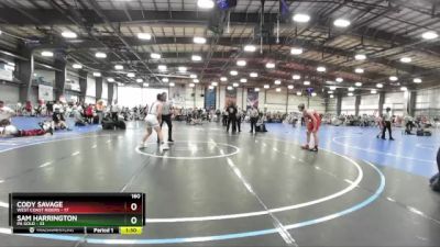 160 lbs Rd# 7- 10:45am Saturday Final Pool - Sam Harrington, PA Gold vs CODY SAVAGE, West Coast Riders