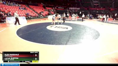 2A 285 lbs Quarterfinal - Alex Pasquale, Lemont (H.S.) vs Lucas Burton, Cary (C.-Grove)