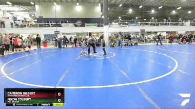 52 lbs Semifinal - Cameron Gilbert, NOVA Wrestling Club vs Nixon Colbert, Mat Sharks