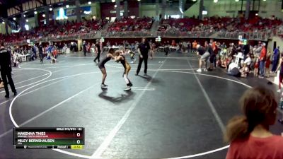 82 lbs Cons. Round 4 - Miley Bernshausen, 2TG vs Makenna Thies, Winside Youth Wrestling