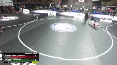 86 lbs 3rd Place Match - Adrian Perez Pulido, California vs Zackary Morgan, California