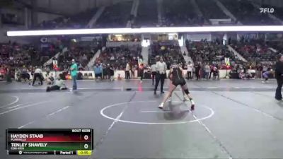 130 lbs Cons. Round 3 - Hayden Staab, Plainville vs Tenley Snavely, Con-Kids