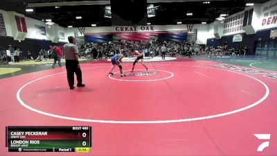 126 lbs Cons. Round 3 - London Rios, Bishop Amat vs Casey Peckerar, Great Oak