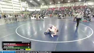 75 lbs Quarterfinal - Boston Backus, Champions Wrestling Club vs Jack Francis, Southern Idaho Wrestling Club