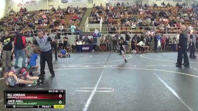 72 lbs Quarterfinal - Jace Hall, Prodigy Wrestling Academy vs Eli Jordan, Greenville Youth Wrestling