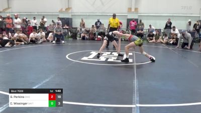 96 lbs Round 2 - Gunner Perkins, Ohio Gold 14K vs Carson Wissinger, Dayton Bandits - Gray