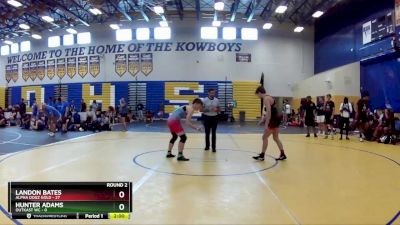 138 lbs Round 2 (8 Team) - Landon Bates, Alpha Dogz Gold vs Hunter Adams, OutKast WC