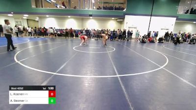 126 lbs Consi Of 32 #1 - Luke Koenen, MN vs Ashton Besmer, CA