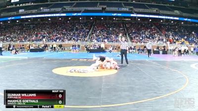 D3-190 lbs Quarterfinal - Gunnar Williams, Portland HS vs Maximus Goethals, Kingsley Area HS