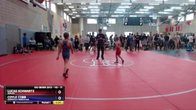 71 lbs Quarterfinal - Lucas Schwartz, Suples vs Coyle Cobb, Homedale Wrestling