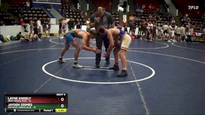 155 lbs Finals (8 Team) - Layne Knisely, Dirty Dozen Team vs Jayden Grimes, Michigan Cobras Blue