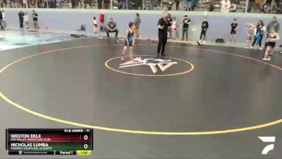 71 lbs Round 1 - Weston Ekle, Mid Valley Wrestling Club vs Nicholas Lumba, Pioneer Grappling Academy