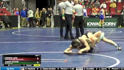 2A-120 lbs Champ. Round 2 - Carson Less, West Delaware, Manchester vs Aaron Boone, Washington