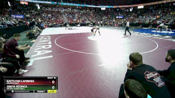 Girls 107 lbs Champ. Round 1 - Greta Rzonca, Wilmot Union Girls vs Kaytlynn Lambries, Holmen Girls