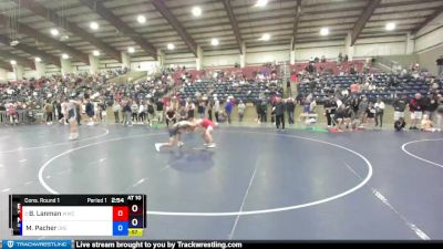 126 lbs Cons. Round 1 - Brice Lanman, Warrior Westling Club vs Marck Pacher, Orem