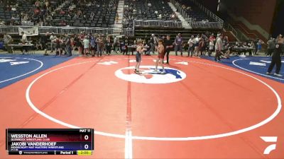 86 lbs Quarterfinal - Wesston Allen, Glenrock Wrestling Club vs Jakobi Vanderhoef, Moorcroft Mat Masters Wrestling Club