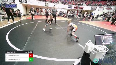 46 lbs Consi Of 8 #1 - Gauge Littlefield, Coweta Tiger Wrestling vs Dylan Lockwood, Heat