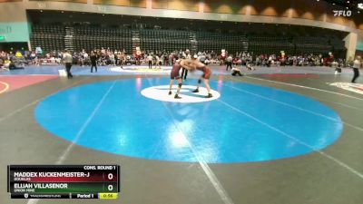 132 lbs Cons. Round 1 - Maddex Kuckenmeister-Jones, Douglas vs Elijah Villasenor, Union Mine