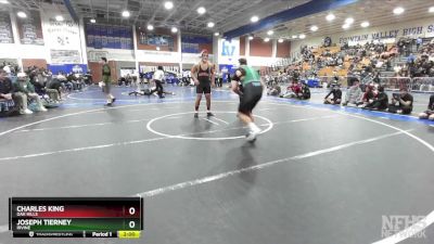 215 lbs Semifinal - Joseph Tierney, Irvine vs Charles King, Oak Hills