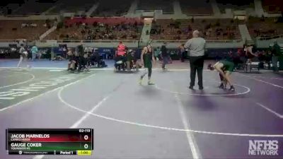 D2-113 lbs Cons. Round 2 - Gauge Coker, Youngker HS vs Jacob Marnelos, Campo Verde