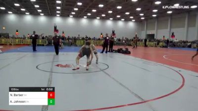 106 lbs Consi Of 32 #2 - Nick Barber, OH vs Andrew Johnson, PA