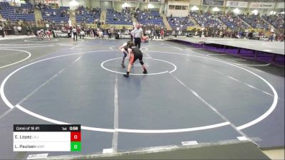 85 lbs Consi Of 16 #1 - Elijah Lopez, La Junta Jr/Sr High School vs Lute Paulsen, North Park Ms