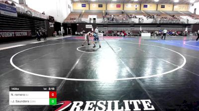 149 lbs Round Of 16 - Nicolas Romero, Brown University vs Joshua Saunders, Cornell