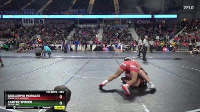 205 lbs 3rd Place Match - Guillermo Morales, Dodge City Academy vs Carter Spreer, Silver Lake