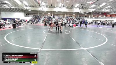 165 lbs Cons. Round 6 - Carlo Castagnaro, Arizona Christian University vs Zander Ernst, Morningside (Iowa)