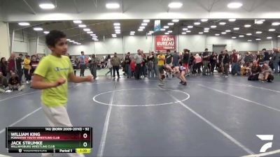 92 lbs Cons. Round 3 - Jack Strumke, Williamsburg Wrestling Club vs William King, Powhatan Youth Wrestling Club