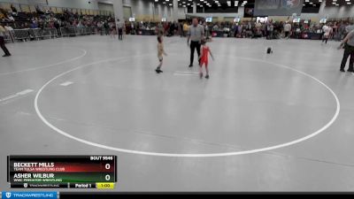 49 lbs Quarterfinal - Asher Wilbur, WWC Predator Wrestling vs Beckett Mills, Team Tulsa Wrestling Club