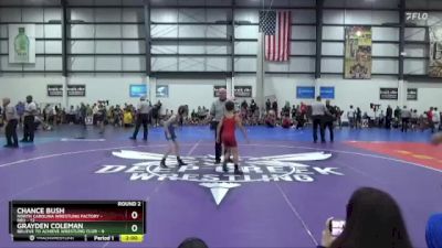 65 lbs Round 2 (4 Team) - Chance Bush, NORTH CAROLINA WRESTLING FACTORY - RED vs Grayden Coleman, BELIEVE TO ACHIEVE WRESTLING CLUB