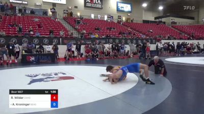 80 kg Cons Semis - Ryder Wilder, Camden County High School Wrestling vs Anthony Kroninger, Beast Mode Wrestling