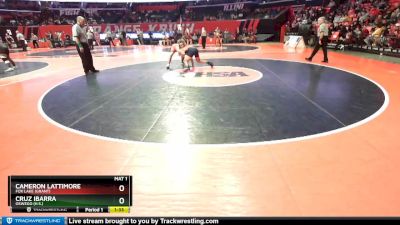 3A 195 lbs Cons. Round 1 - Cruz Ibarra, Oswego (H.S.) vs Cameron Lattimore, Fox Lake (Grant)