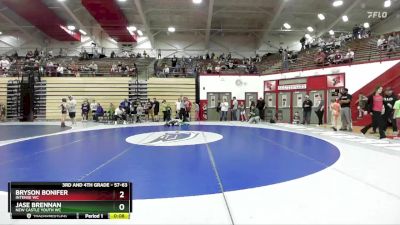 57-63 lbs Semifinal - Jase Brennan, New Castle Youth WC vs Bryson Bonifer, Intense WC