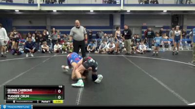 115 lbs Round 6 (8 Team) - Quinn Carbone, Doughboys vs Tugger Crum, Seagulls