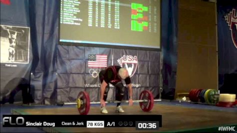 Doug Sinclair (M70, 77kgs) CJ 78 kgs