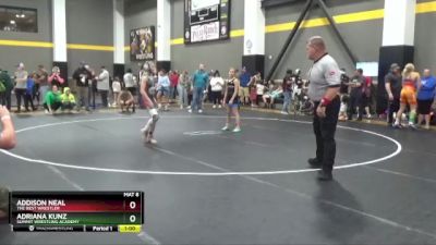 98 lbs Round 2 - Adriana Kunz, Summit Wrestling Academy vs Addison Neal, The Best Wrestler