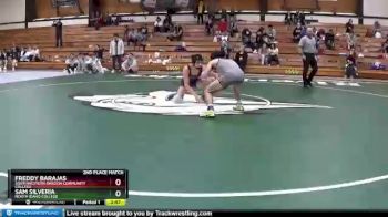 141 lbs 2nd Place Match - Sam Silveria, North Idaho College vs Freddy Barajas, Southwestern Oregon Community College