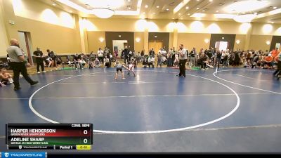 57 lbs Cons. Semi - Harper Henderson, Green River Grapplers vs Adeline Sharp, Uintah Jr High Wrestling