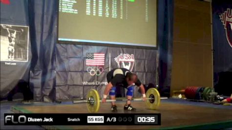 Jack Dluzen (M60, 77kgs) Snatch 55 kgs