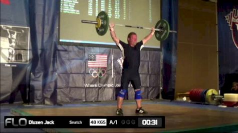 Jack Dluzen (M60, 77kgs) Snatch 48 kgs